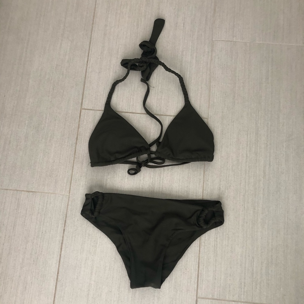 zaful army green bikini